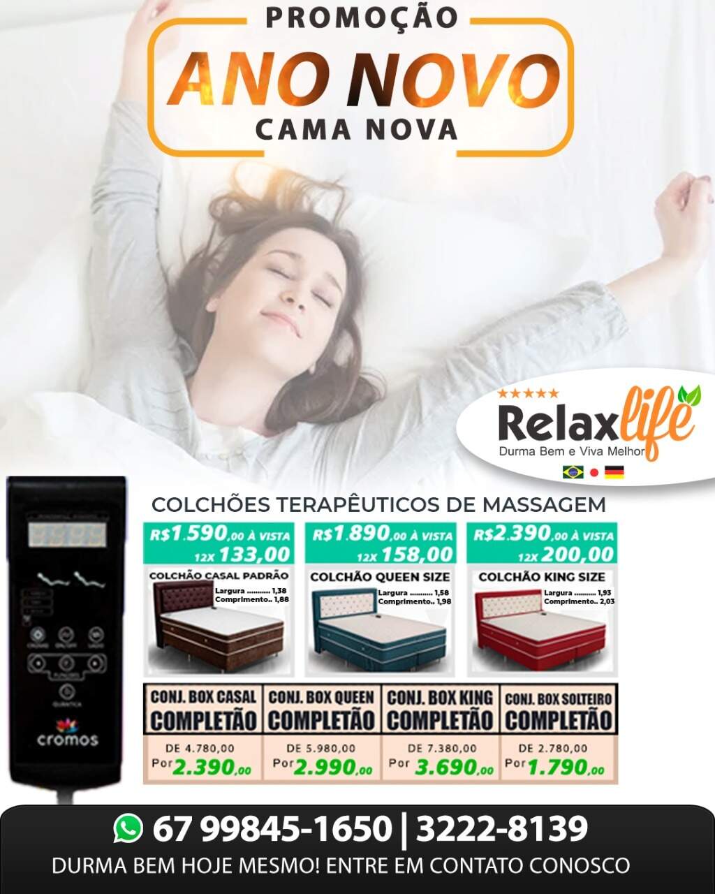 Ano ser&aacute; 100% sa&uacute;de com conjunto box massagem a 158 mensais