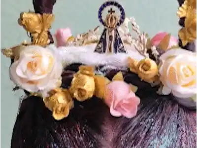 No Dia do Cabelo Maluco, Sofia leva Nossa Senhora Aparecida na cabeça